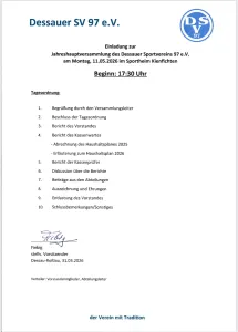JAHRESHAUPTVERSAMMLUNG