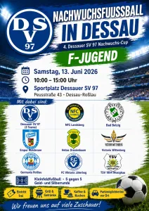 Vorbericht: 4. Dessauer SV 97 Nachwuchs-Cup der F-Jugend